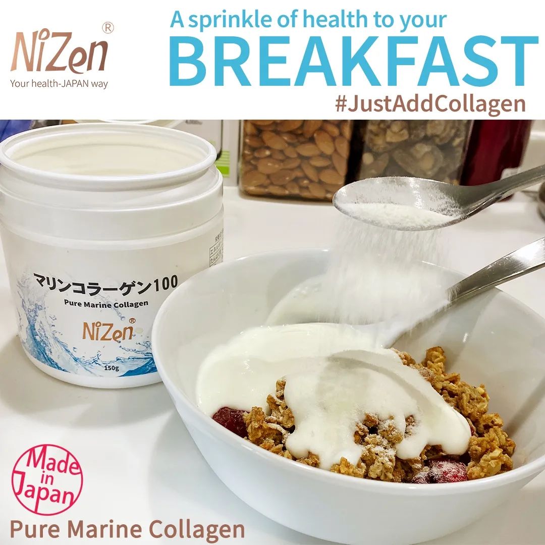 Healthy-Breakfast-NiZen-Marine Collagen Pure Powder-Drink-89
