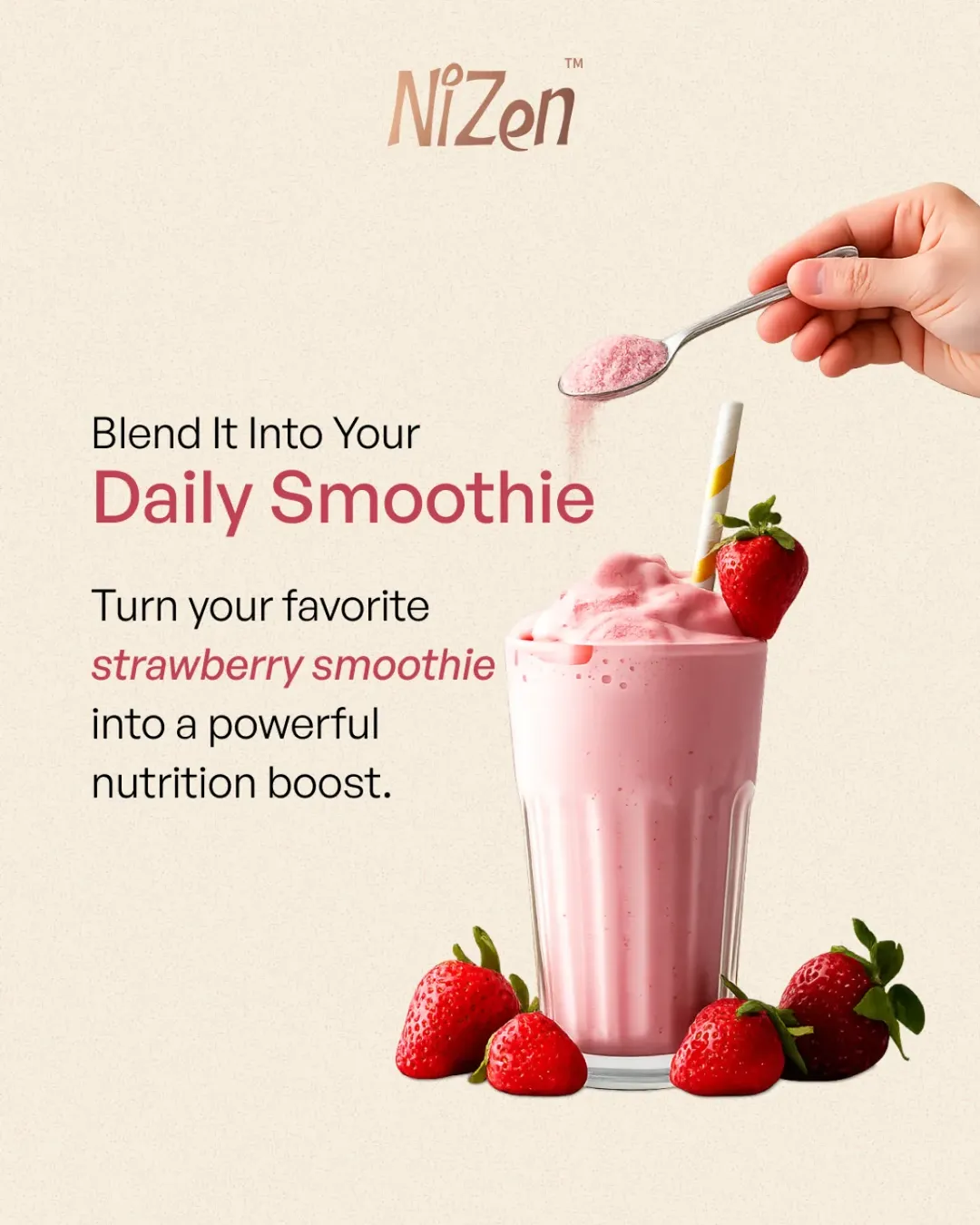 NiZen Collagen Premix Strawberry