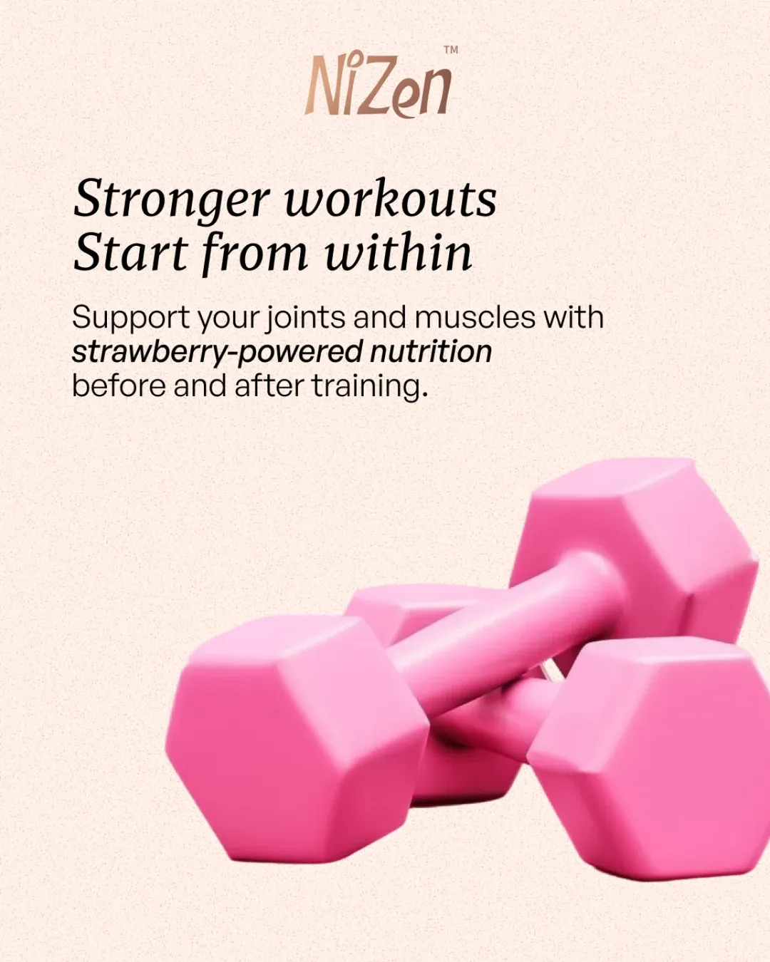NiZen Collagen Powder Premix Strawberry